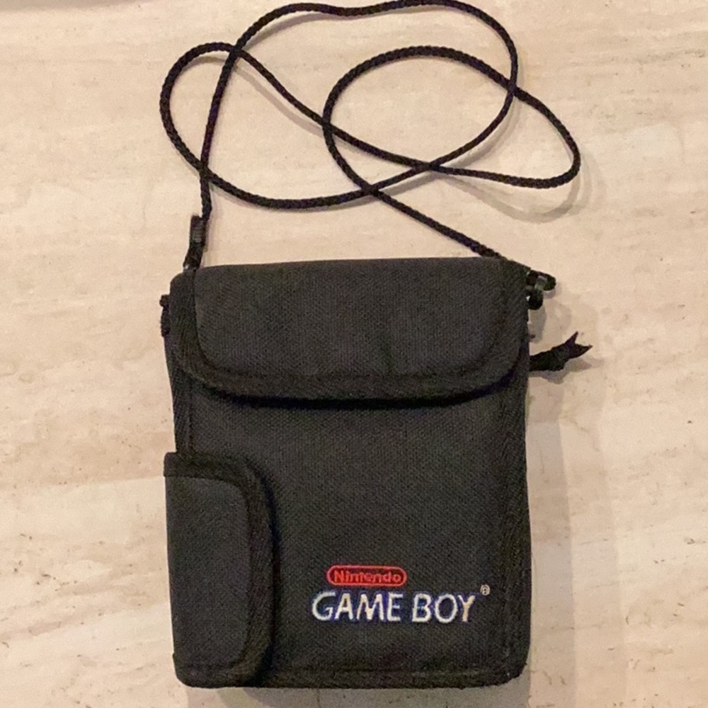 Nintendo Game Boy Console Case Gameboy Carry Travel Carrying Black Strap Vintage